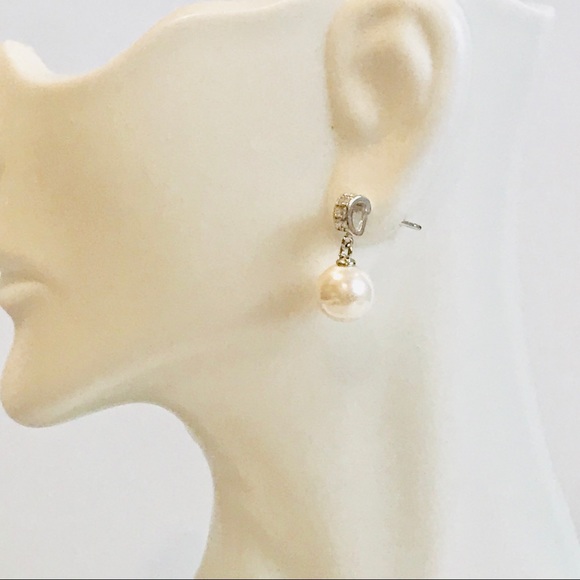 Sterling Silver Pearl Drop Earrings - Picture 4 of 8